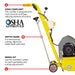 Electric 8” Concrete Scarifier Planer Grinder for Sidewalk Trip Hazard Repair, Traffic Line Removal - Sweatfully