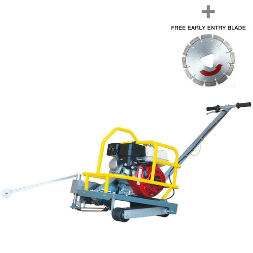 6" Early Entry Green Concrete Saw with 3.5 HP Honda GX120 Engine - Sweatfully