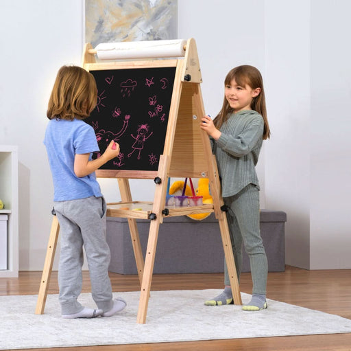 Foldable Kids Easel – 3 Adjustable Heights, Art Station for Drawing & Painting - Sweatfully