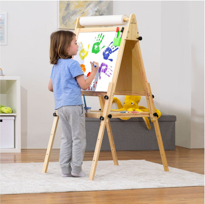 Foldable Kids Easel – 3 Adjustable Heights, Art Station for Drawing & Painting - Sweatfully