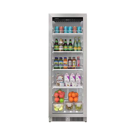 Edgestar 10.1 Cubic Feet Commercial Beverage Merchandiser With Temperature Alarm and Reversible Door, 22" (SAK45983) - Sweatfully