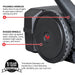 30" Battery Powered Push Sweeper with Triple Power Brooms Electric Drive and Dust Suppression - Sweatfully