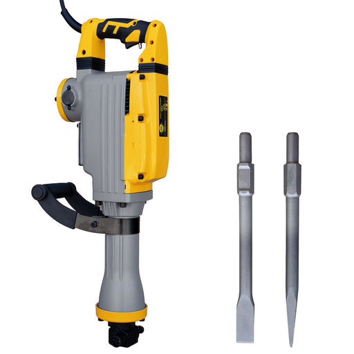 Electric Demolition Jack Hammer 35 lb 1500W 1-1/8" Hex Breaker for Concrete Asphalt Tile Removal Heavy Duty Jackhammer - Sweatfully