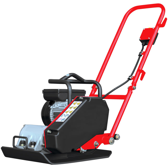 2 HP Electric Vibratory Plate Compactor Tamper for Gravel Soil Compaction - Sweatfully