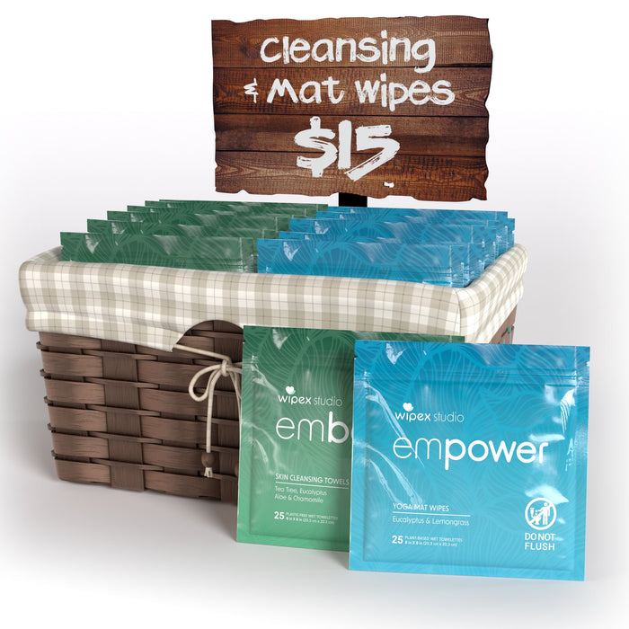 Empower® Mat Wipes – On-the-Go Freshness for the Everyday Yogi | 25ct Travel Pack - Sweatfully