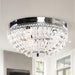 14" Erhard 3-Light Chrome Flush Mount Light - Sweatfully