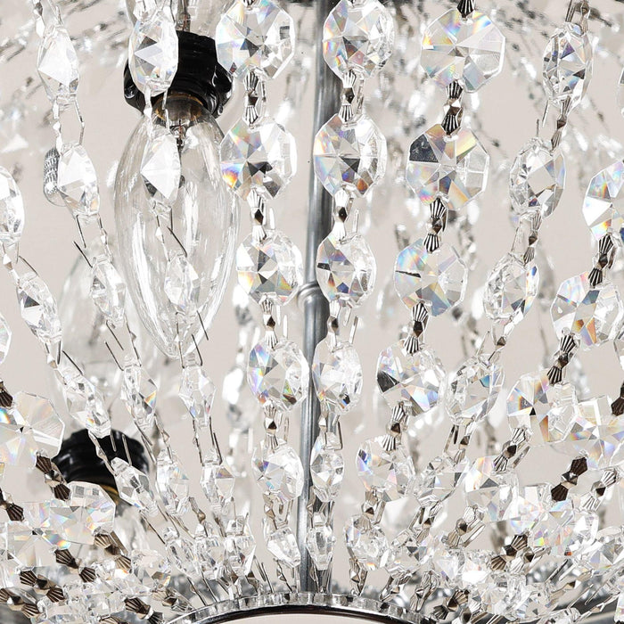 14" Erhard 3-Light Chrome Flush Mount Light - Sweatfully