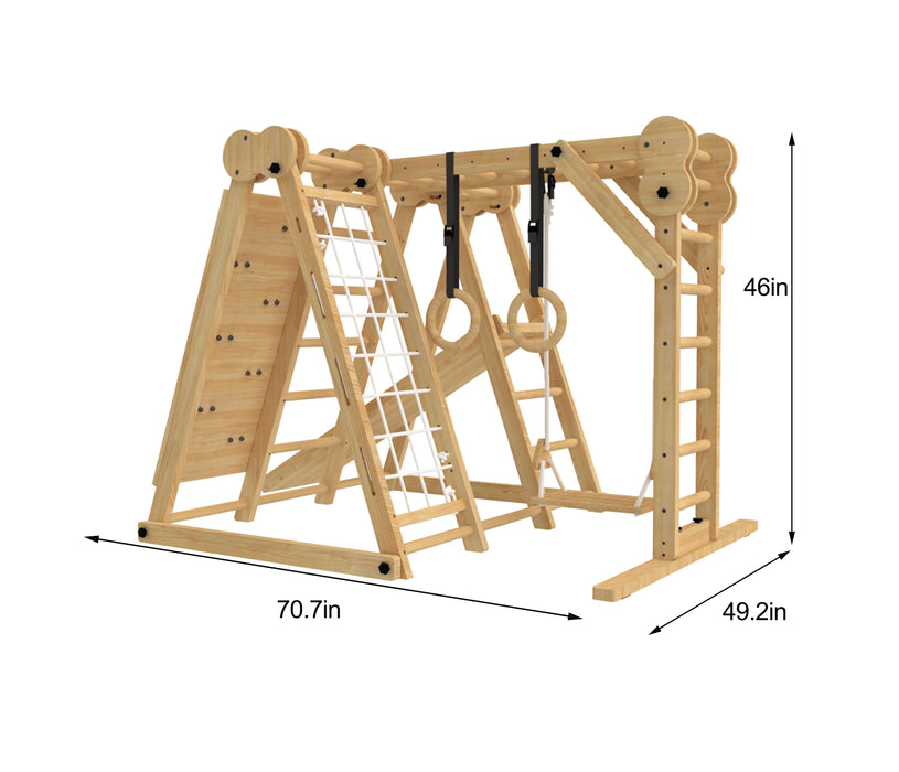 Chestnut - 8-in-1 Jungle Gym for Toddlers - Sweatfully