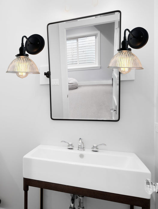 Glass Wall Sconce Light Fixture Factory Holophane Shade - Sweatfully