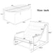 Outdoor Chaise Lounge Chairs Set of 3 with Acacia Side Table, Pool Lounge Chairs for Lawn, Deck, Beach - Sweatfully