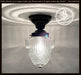 LARGE TAPERED DIAMOND 1950s Authentic Mid Century Glass Ceiling Light - Sweatfully