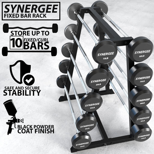 Synergee Fixed Barbell Storage Rack - Sweatfully