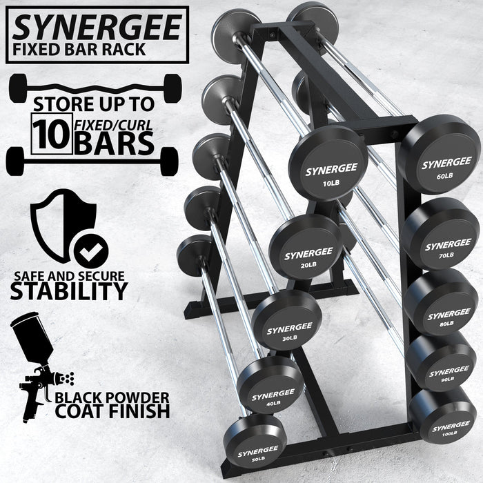 Synergee Fixed Barbell Storage Rack - Sweatfully