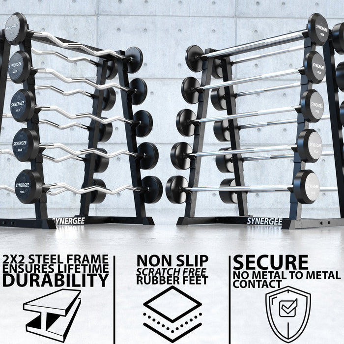 Synergee Fixed Barbell Storage Rack - Sweatfully
