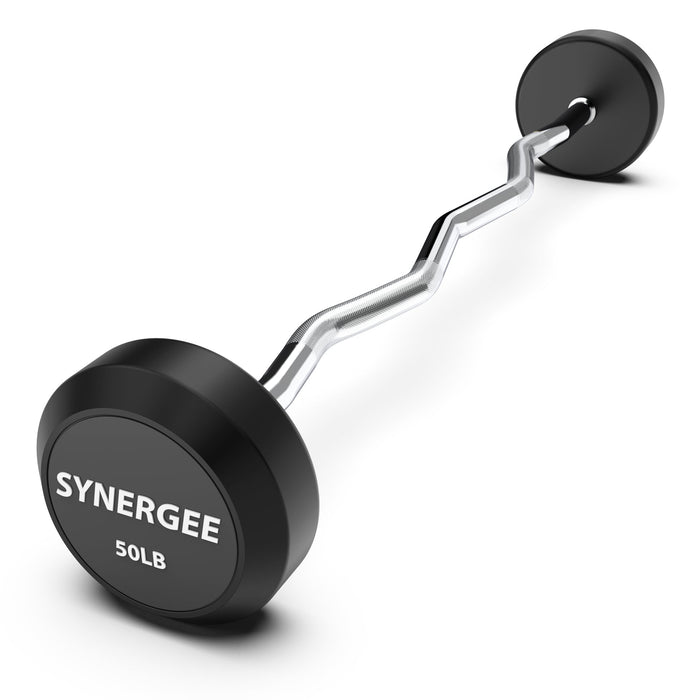 Synergee Fixed Easy Curl Barbell - Sweatfully