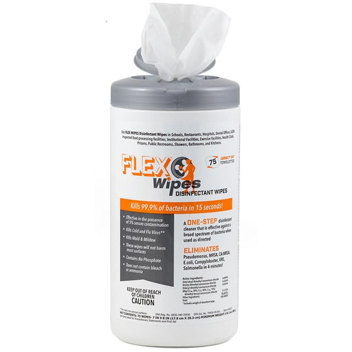 FlexWipes Disinfectant Wipes 75ct Case of 6 - Sweatfully