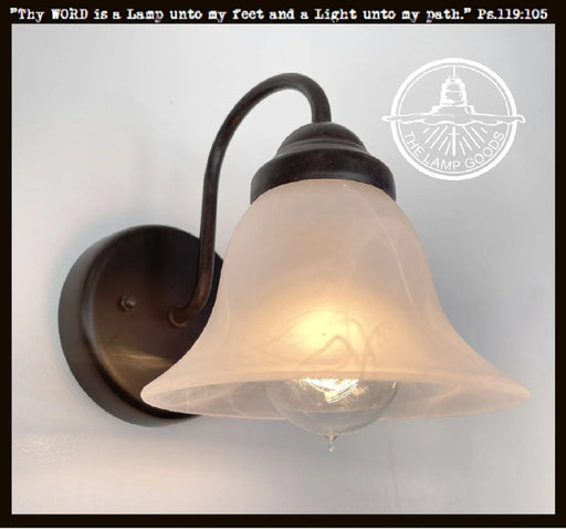 Frosted Milk Glass Wall Light - Sweatfully