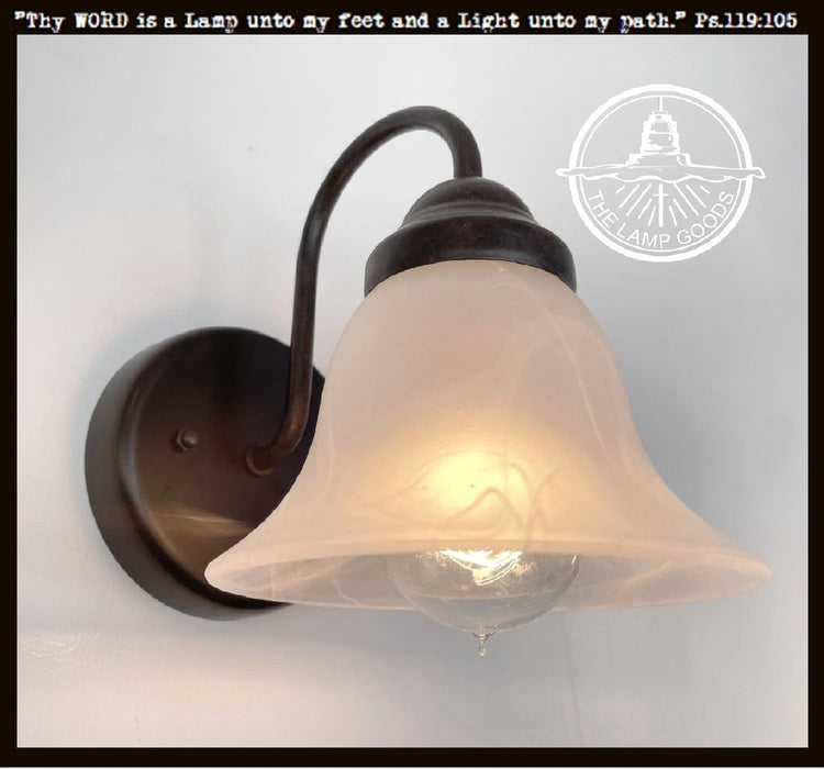 Frosted Milk Glass Wall Light - Sweatfully