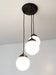 Milk Glass Chandelier Pendant Trio - Sweatfully