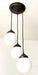 Milk Glass Chandelier Pendant Trio - Sweatfully