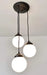 Milk Glass Chandelier Pendant Trio - Sweatfully