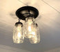 Mason Jar LIGHT FIXTURE New Quart Chain Trio - Sweatfully