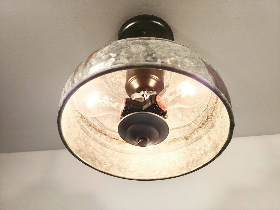 Rustic Bucket Chain Ceiling Light - Sweatfully