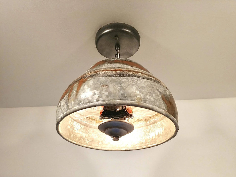 Rustic Bucket Chain Ceiling Light - Sweatfully