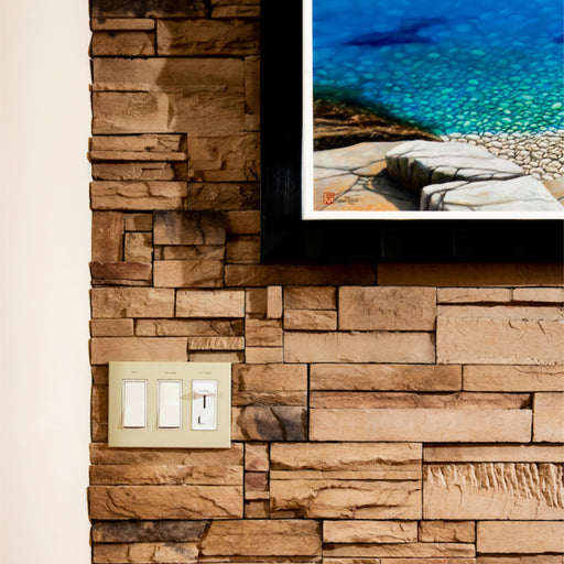 CleanPlate Wall Plate in Midcentury Gold for Rocker Switches - Sweatfully