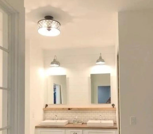 Farmhouse Ceiling Lights Galvanized Fixture - Sweatfully