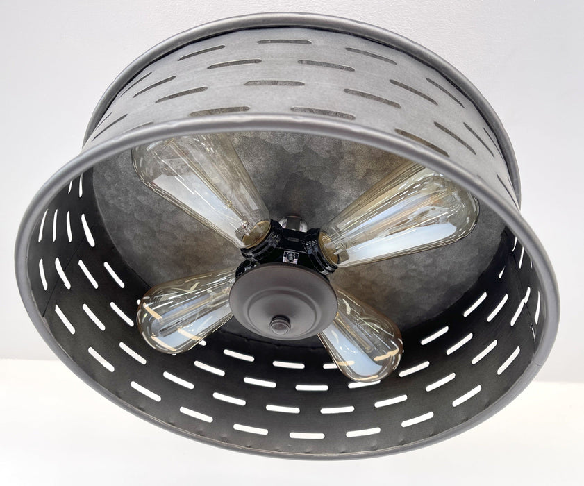 Farmhouse Ceiling Lights Galvanized Fixture - Sweatfully