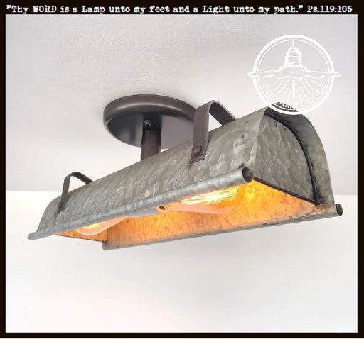 Galvanized Metal Ceiling Light - Sweatfully