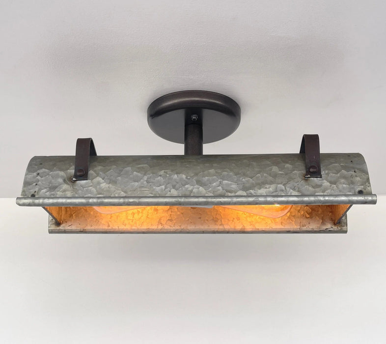 Galvanized Metal Ceiling Light - Sweatfully