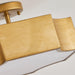 3-Light Vintage Golden LED Semi Flush Mount Light for Entrance, Closet, Kitchen - Sweatfully