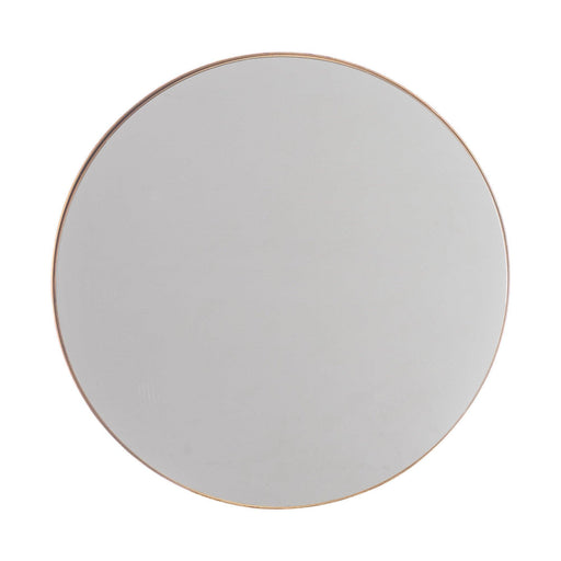 Golden Modern Round Framed Wall Mirror - Sweatfully