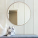 Golden Modern Round Framed Wall Mirror - Sweatfully