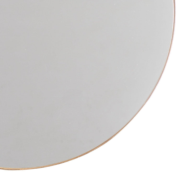 Golden Modern Round Framed Wall Mirror - Sweatfully