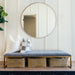 Golden Modern Round Framed Wall Mirror - Sweatfully
