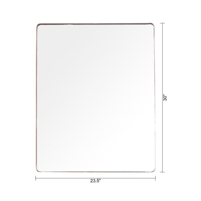 Golden Modern Square Framed Wall Mirror - Sweatfully