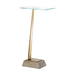Golden Square Side Table with Marble Base - Sweatfully
