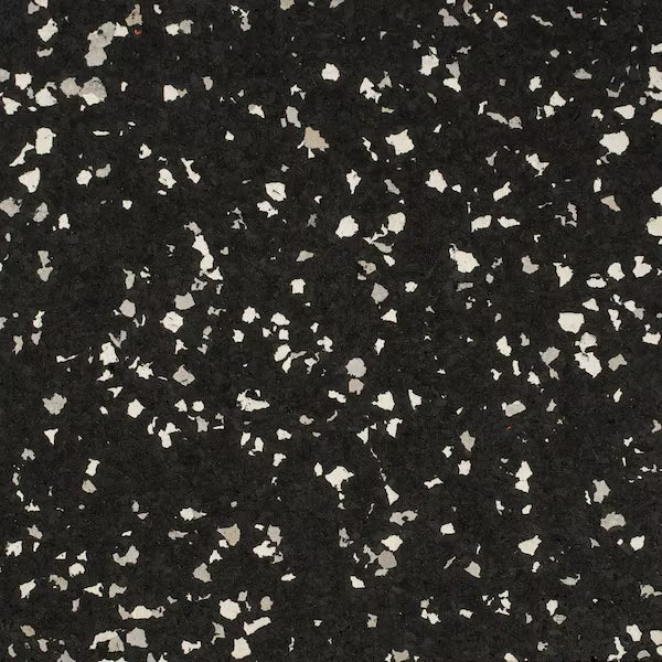 Flecks Interlocking 24 in. x 24 in. x 3/8 in. 10% Gray Rubber Floor Tile 10101 (135 sq. ft.) (6-Pack) - Sweatfully