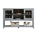Gray MDF Console Cabinet with Sliding Door - Sweatfully
