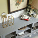 Gray MDF Console Cabinet with Sliding Door - Sweatfully
