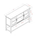Gray MDF Console Cabinet with Sliding Door - Sweatfully