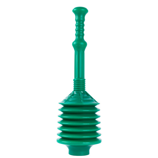 Bellows Accordion Toilet Plunger (Green) - Sweatfully