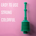 Bellows Accordion Toilet Plunger (Green) - Sweatfully