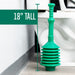 Bellows Accordion Toilet Plunger (Green) - Sweatfully