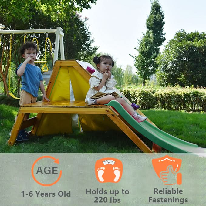 Palm - 5-in-1 Outdoor and Indoor Playground Playset - Sweatfully