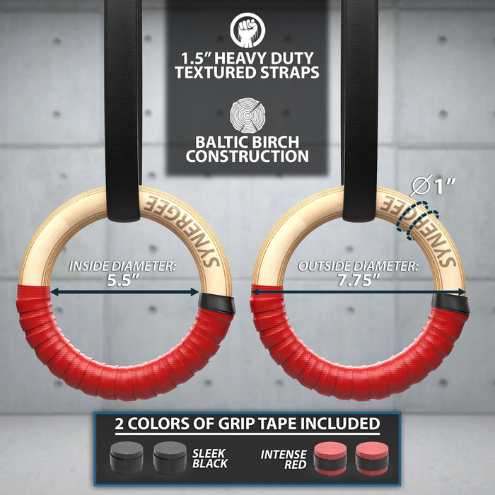 Synergee Gymnastic Rings - Sweatfully