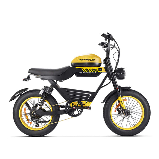 HappyRun G100 (G100 Pro) Long Distance Electric Fat Tire Bike Motorcycle (SAK95715) - Sweatfully